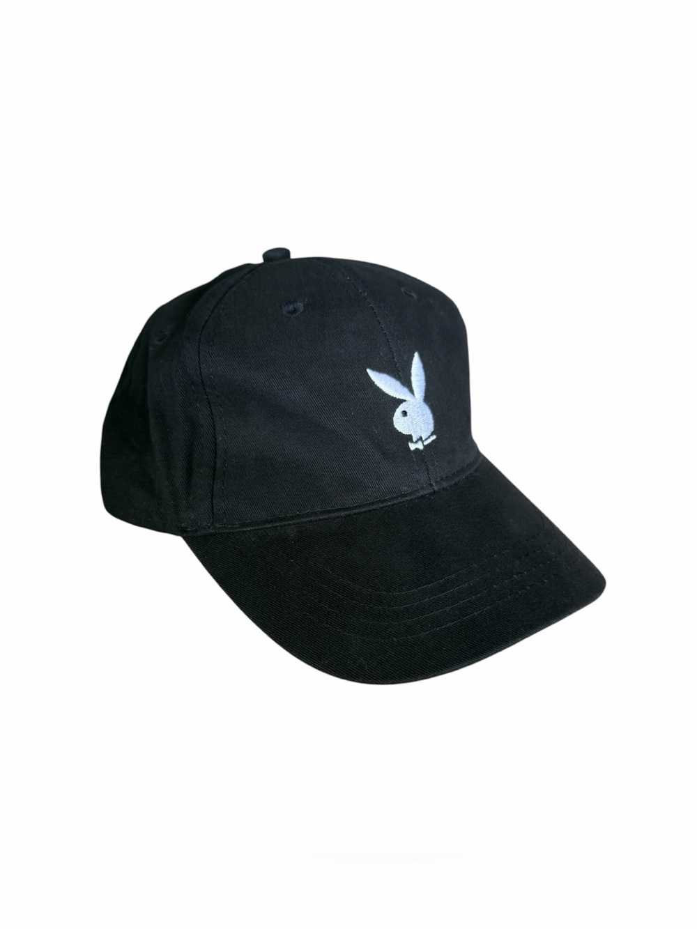 Playboy Black Rabbit Head Logo Adjustable Baseball Cap Hat